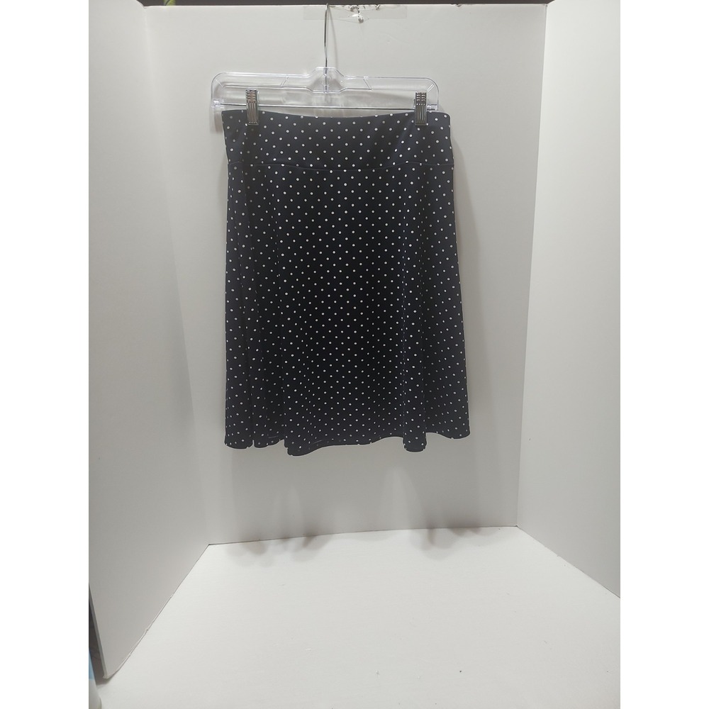 Talbots Skirt Size S Navy‎ Blue With White Polkadot